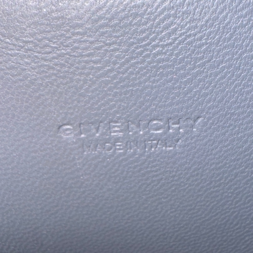 Givenchy Mini Phone Crossbody Bag Gray Croc Embossed Calfskin Gold Chain / Charm - Picture 12 of 15